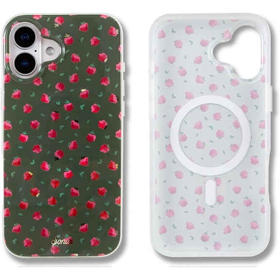 BDKWID-Case for iPhone 16 Plus | Compatible with MagSafe | 10ft Drop Tested | Raspberry Delight