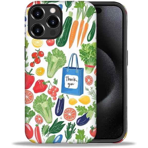 BDKWID-Case for iPhone 16 Pro,Farmers Market Soft TPU + Hard PC 2-in-1,Shockproof Anti-Scratch Protective Case Compatible with iPhone 16 Pro