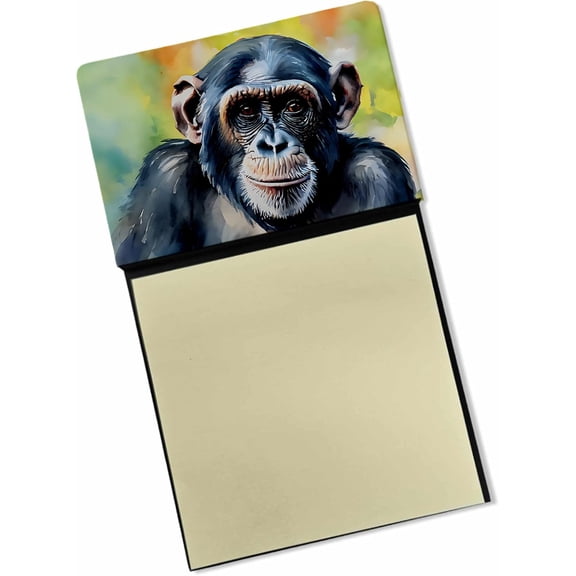 BDKWID-Chimpanzee Sticky Note Holder Refillable Dispenser Self-Sticky Note Pads, Memo Pads Blank Desk Accessories
