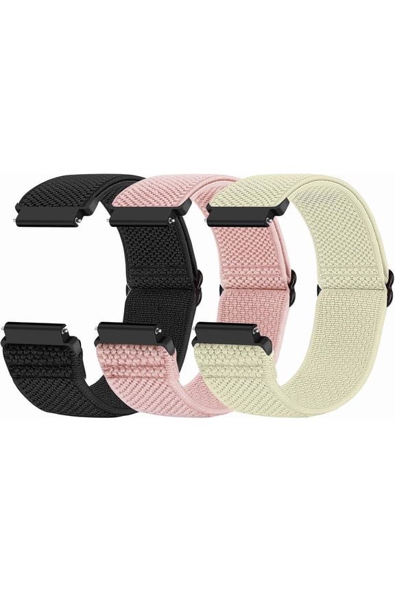 -Compatible with 16mm 18mm 19mm 20mm 22mm 24mm Watch Bands Quick Release Replacement Wristband,Adjustable Stretchy Nylon Solo Loop Straps Fabric Braided Sport Elastic Bands for Men Women