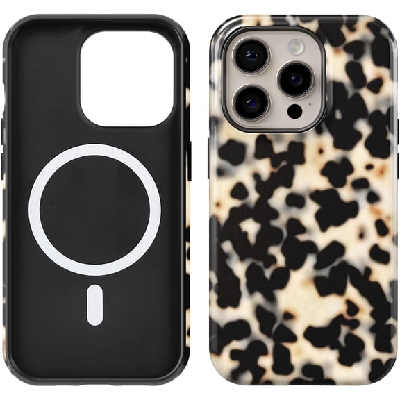 BDKWID-Compatible with iPhone 13 Pro Case [Compatible with MagSafe] -Shockproof Protective Slim Soft TPU Cover Phone Case 6.1" (Tortoise Shell, iPhone 13 Pro 6.1")