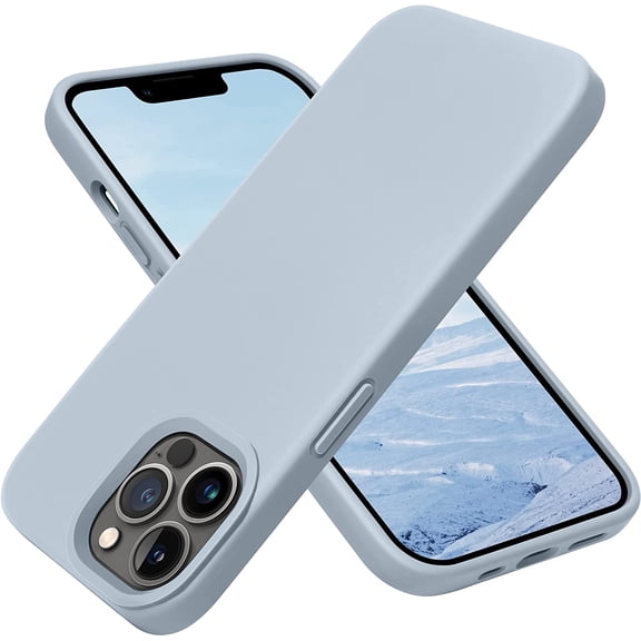 BDKWID-Compatible with iPhone 13 Pro Case, Liquid Silicone Slim Protective Shockproof Phone Case Cover with Anti-Scratch Microfiber Lining, 6.1 inch, Nattier Blue