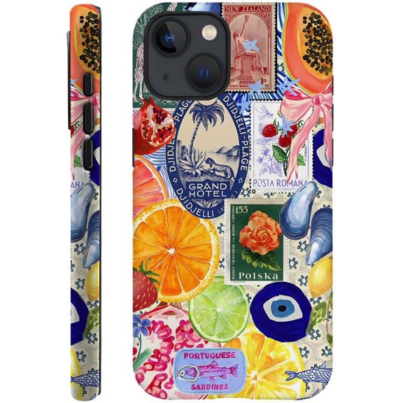 BDKWID-Compatible with for iPhone 14,Fruit Lemon European Summer Collage Phone Case for Girl Women Boy Men,Scratch Resistant Shockproof Cover Case for iPhone 14