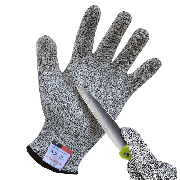 BDKWID-Cut Resistant Gloves, 1 Pairs of Food Grade Cutting Gloves for Kitchen, Oyster Shucking, Fish Fillet Processing, Carving Wood and Gardening(X-Large-Grey), Gray