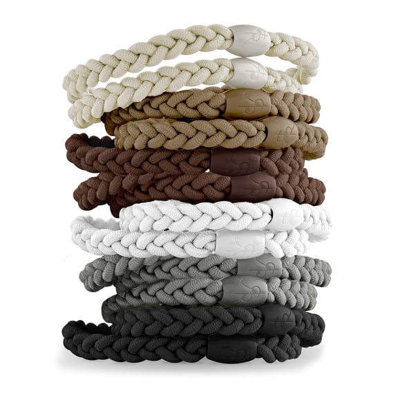 BDKWID-- Cutie Bands - Elastic Hair Ties (Neutral (12 Pack))