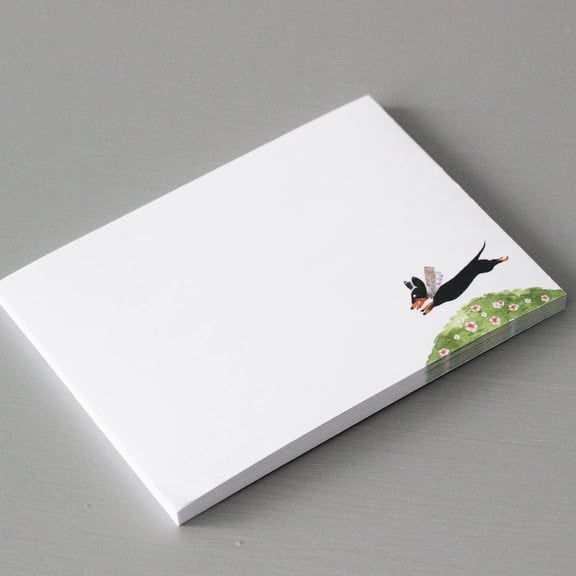BDKWID-Dachshund Sticky Notes - 4" x 3" 50 Sheets. Notepad, to Do List, Reminder Note. Gift for Dog Lovers. (2, Dachshund (Leaping))