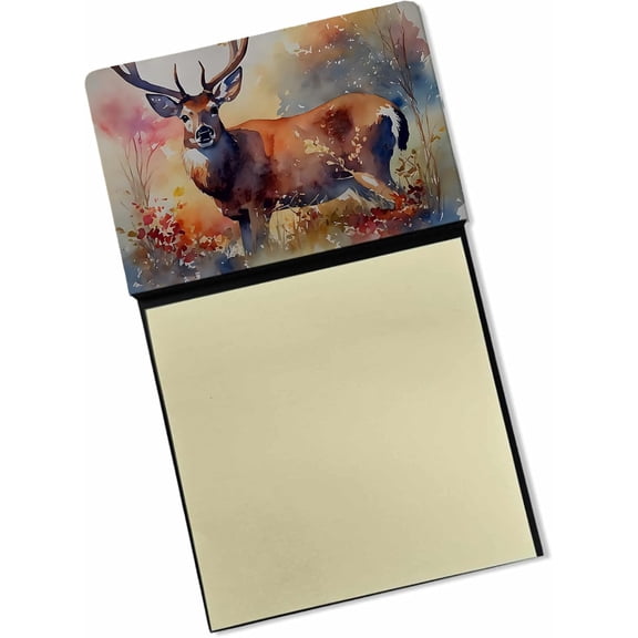 BDKWID-Deer Sticky Note Holder Refillable Dispenser Self-Sticky Note Pads, Memo Pads Blank Desk Accessories