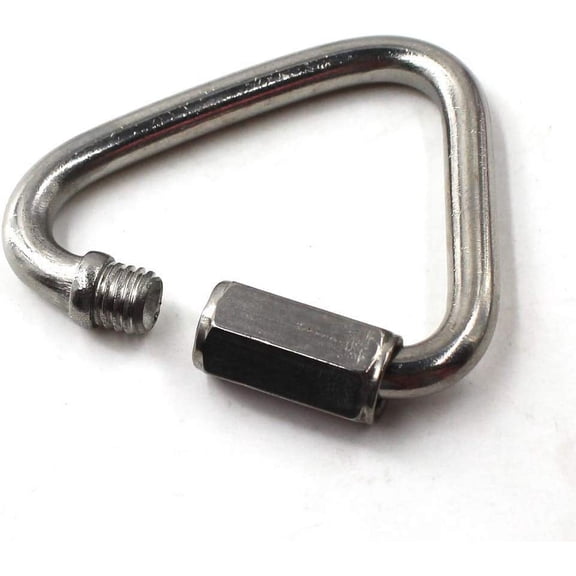 BDKWID-Delta Quick Link 304 Stainless Steel Triangle Quicklink Chain Connector Screw Lock Carabiner