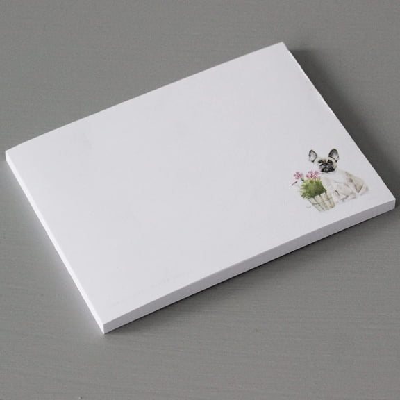 BDKWID-French Bulldogs Sticky Notes - 4" x 3" 50 Sheets. Notepad, to Do List, Reminder Note. Gift for Dog Lovers. (1, French Bulldog)