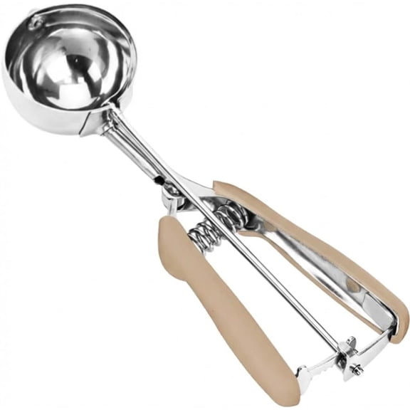 BDKWID-Ice Cream Scoop, 18/8 Stainless Steel Cookie Scoop, Cookie Scoops for Baking, 4 Tbsp/ 60 ml/ 2 oz Cookie Dough Scoop, Ice Cream Scooper with Trigger Release, Cookie Scooper for Baking(#16 Brow