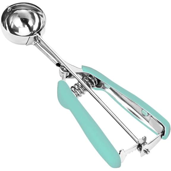 BDKWID-Ice Cream Scoop, 18/8 Stainless Steel Cookie Scoops for Baking, Ice-cream Scooper with Trigger Release, Cookie Dough Scoop with Non-slip Grip