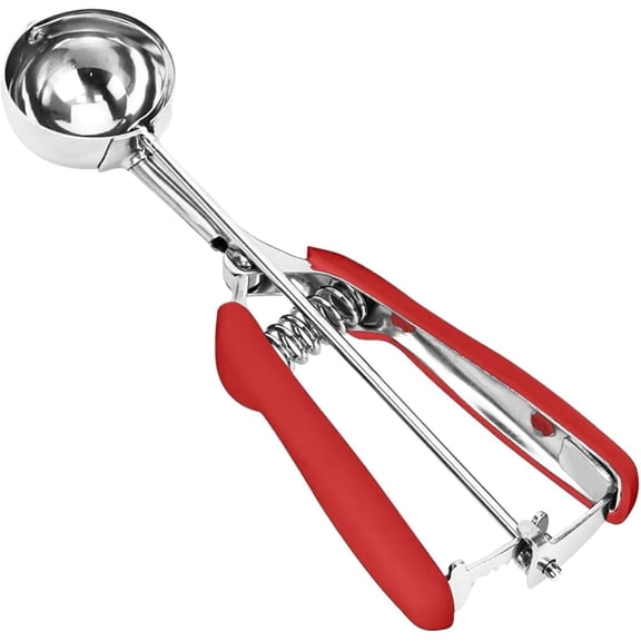 BDKWID-Ice Cream Scoop, 18/8 Stainless Steel Cookie Scoops for Baking, Ice-cream Scooper with Trigger Release, Cookie Dough Scoop with Non-slip Grip