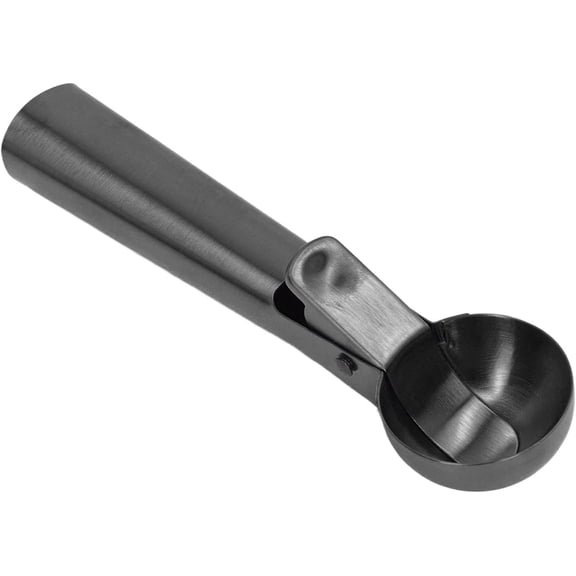 BDKWID-Ice Cream Scoop, Stainless Steel Ice Cream Scooper Cookie Scoops with Trigger Release Multifunctional Baking Scooper for Cookie Dough Fruit Pepper(Black)