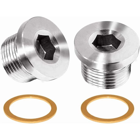 BDKWID-Internal Hex Head Pipe plug Socket M12x1.5 Thread Stainless Steel Pipe Fitting Rods By CNC(Pack of 2)