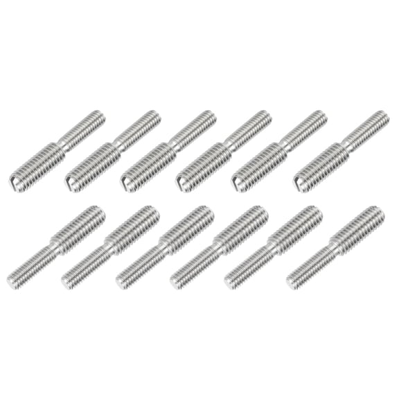 BDKWID-M10x20mm to M12x20mm Double End Threaded Stud Screw Reducing Bolt,304 Stainless Steel Thread Reducer Adapter for Furniture Fastener Welding, Hardware Connectors 12 Pack