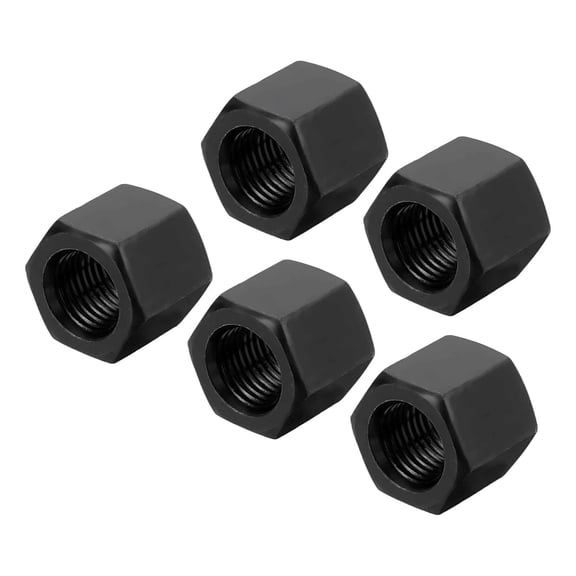BDKWID-M14 x 1.5mm Pitch Hex Coupling Nuts, 5Pcs 20mm/ 0.8" Length Grade 10.9 Carbon Steel Fully Threaded Rod Coupling Nut Stud Fine Thread Pipe Connector Fasteners, Black