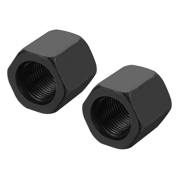 BDKWID-M20 x 1.5mm Pitch Hex Coupling Nuts, 2Pcs 31mm/ 1.2" Length Grade 10.9 Carbon Steel Fully Threaded Rod Coupling Nut Stud Fine Thread Pipe Connector Fasteners, Black