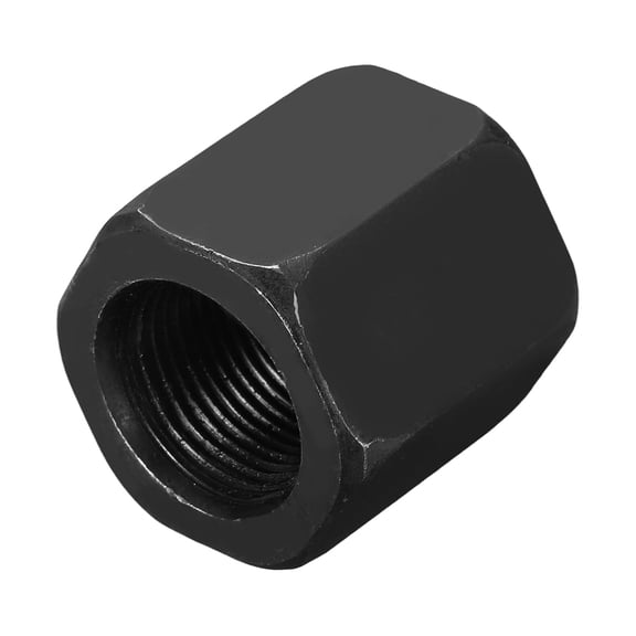 BDKWID-M20x1.5mm Pitch Hex Coupling Nuts, 32mm / 1.3" Length Grade 10.9 Carbon Steel Fully Threaded Rod Coupling Nut Stud Fine Thread Pipe Connector Fasteners, Black