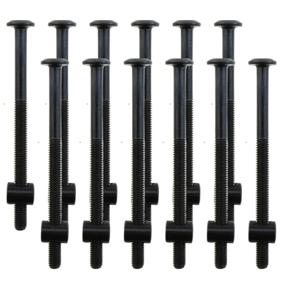 BDKWID-M6 x 90mm Bunk Bed Bolts, Hex Drive Socket Furniture Barrel Screw Bolt Nuts with Wrench (Black, 12-Pack)