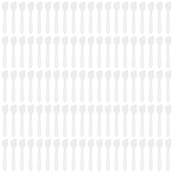 BDKWID-Mini Spatula 500 PCS Face Spatula Cosmetic Spatula Frosted Clear Disposable Plastic Makeup Spatulas Mini