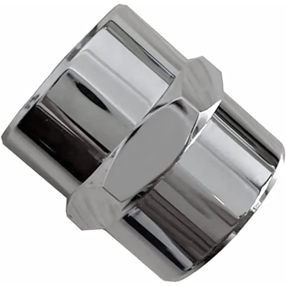 BDKWID-Naiture Brass 1/2 NPT Female Threaded Pipe Fitting Coupling, Chrome Finish