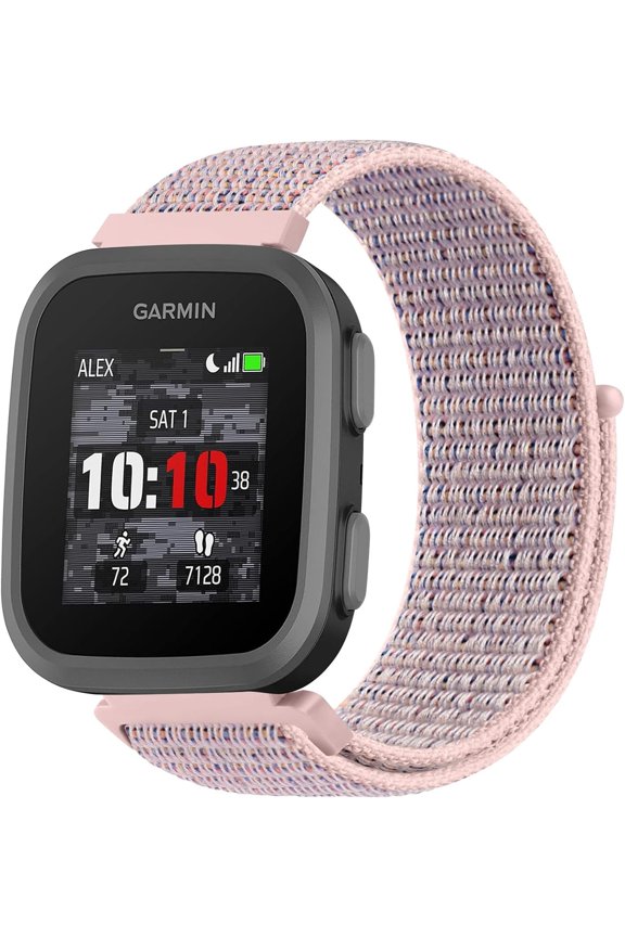 -Nylon Band Compatible with Garmin Bounce Watch Bands, Soft Nylon Adjustable Sport Wristband for Garmin Bounce Smartwatch