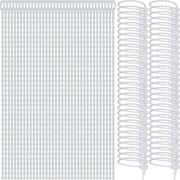 BDKWID-Pasow Beaded Cable Tie Wrap Releasable Reusable Zip Ties Adjustable Self Locking Nylon Cable Zip Ties - 100 Pack (8 Inch)
