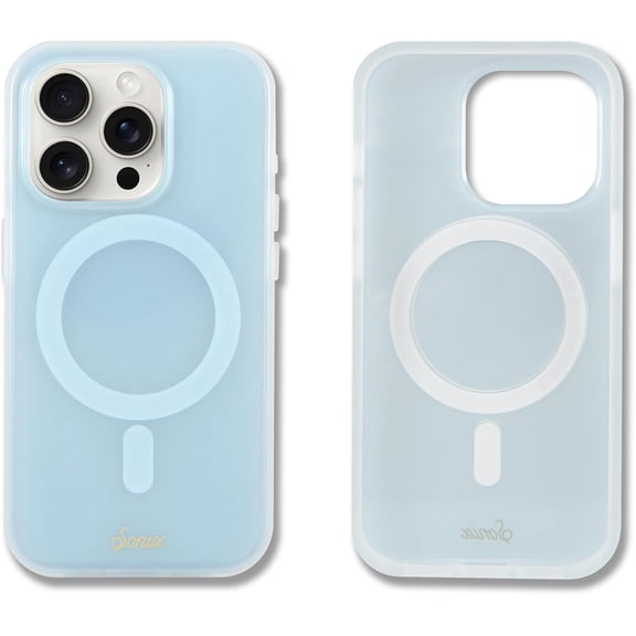 BDKWID-Protective Phone Case for iPhone 15 Pro | Compatible with Magsafe | 10ft Drop Tested | Jelly Sky Blue