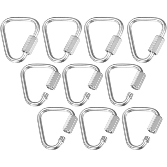 BDKWID-Quick Chain Link Connector, 304 Stainless Steel Triangle Locking Repair Chain Links for Swing/Camping/Hiking/Backpack
