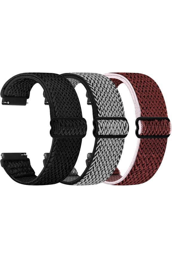 -Quick Release Watch Band - Choice of Width -18mm 19mm 20mm 22mm 24mm Watch Bands, Solo Loop Adjustable Elastic Nylon Watch Straps Replacement Wristband for Men Women