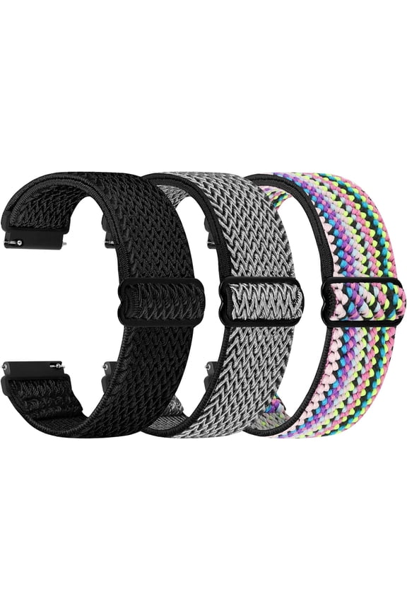 -Quick Release Watch Band - Choice of Width -18mm 19mm 20mm 22mm 24mm Watch Bands, Solo Loop Adjustable Elastic Nylon Watch Straps Replacement Wristband for Men Women