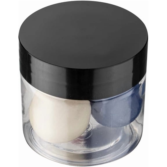 BDKWID-RW Base 2 Ounce Candy Jars, Durable Kitchen Storage Containers - Round, Airtight Seal, Clear Plastic Snack Jars With Black Plastic Lids, For Table Display, Or Candy Buffet -
