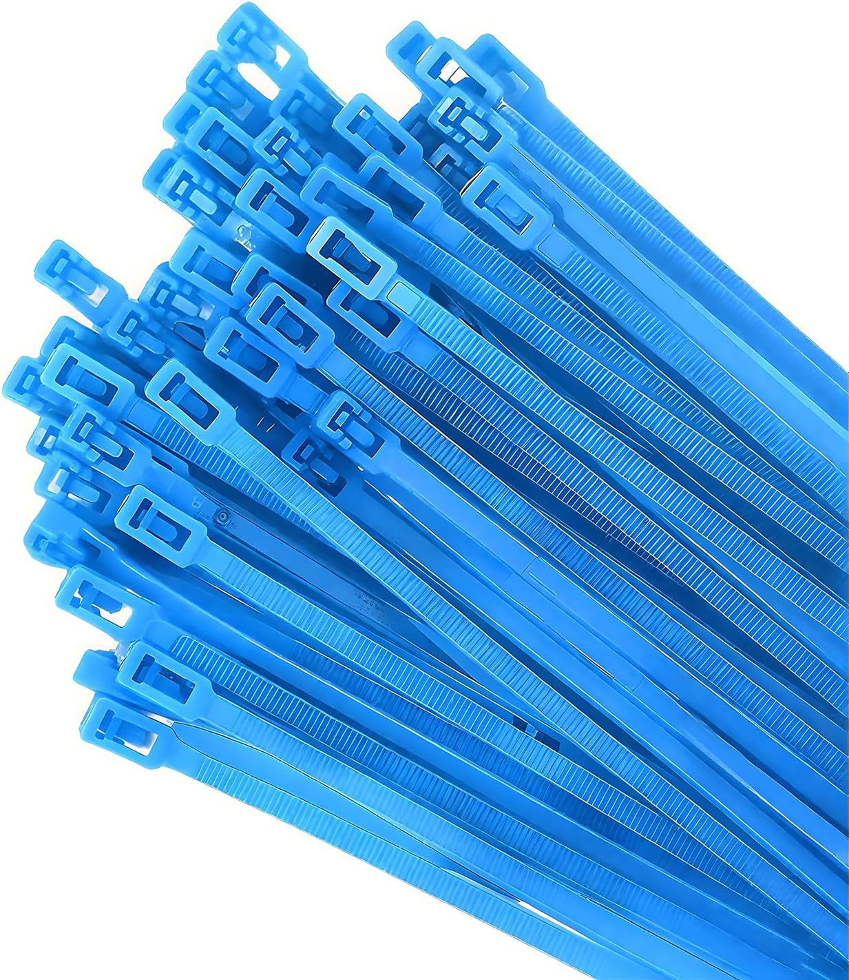 36lbs BDKWID-Reusable Cable Ties 6 Inch 50 PCS Blue Heavy Duty, Releasable ...