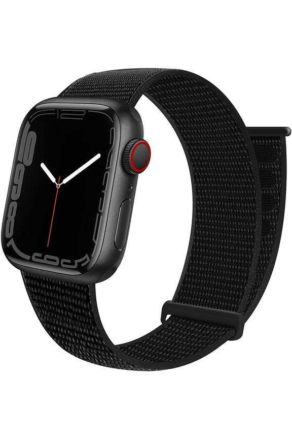 -Sport Loop Band Compatible with Apple Watch Band 38mm 40mm 42mm 44mm iWatch Series 6 5 SE 4 3 2 1 Strap, Nylon Velcro Women Men Stretchy Elastic Braided Adjustable Wristband, 38mm 40mm Dark Bl