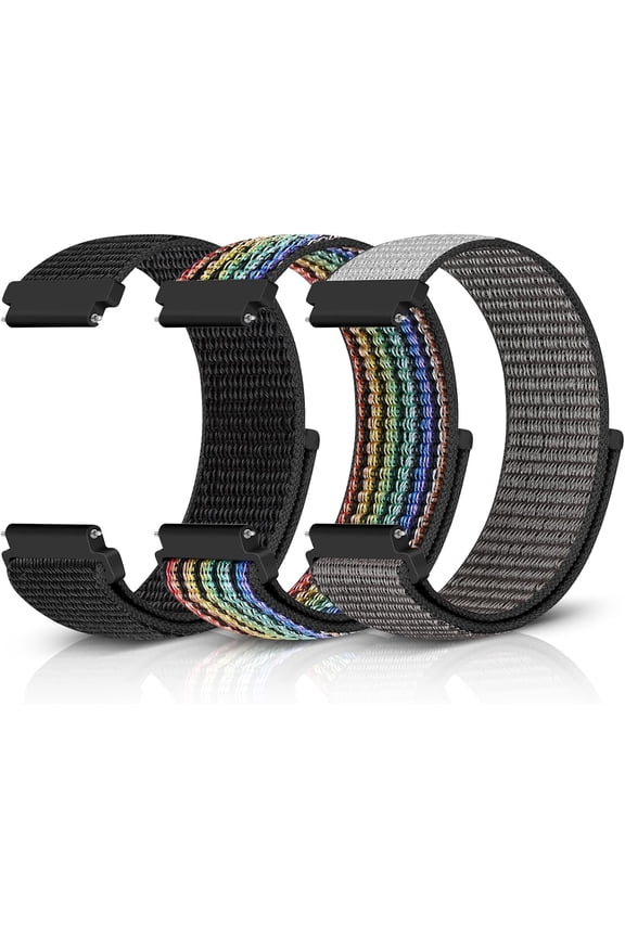 -Sport Loop Nylon Band 16mm 18mm 19mm 20mm 22mm Watch Band Quick Release,Soft Fabric Nylon Adjustable Replacement Wristband Strap for Men Women