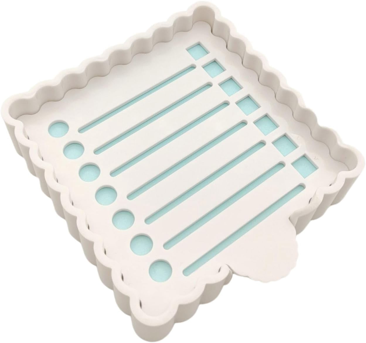 BDKWID-Sticky Notes Holder Cute with Stencil, Wavy Self-Stick Notepad ...