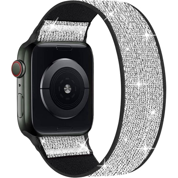 BDKWID-Stretchy Nylon Solo Loop Bands Compatible with Apple Watch 38mm 40mm 41mm 42mm 44mm 45mm 46mm 49mm Ultra 2 iWatch Series 11 10 9 8 7 SE 6 5 4 3 2 1 Strap,Sport Elastic Braided Women Men