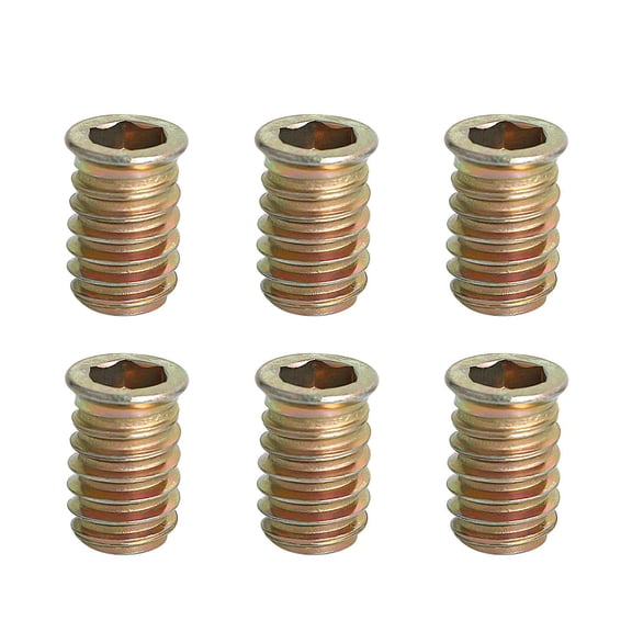 BDKWID-Threaded Inserts Nut Threaded Fastener Connector Hex Drive Threaded for Wood Furniture Male Female Thread Male Female Thread, 5/16-18 x 20mm, 20Pcs