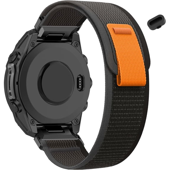 BDKWID-Trail Loop Nylon 22mm Quick Fit Watchband Compatible with Garmin Fenix 8 47mm/Forerunner 965/970/Instinct 1/2/3 45mm Solar,Soft Adjustable Sport Strap for Fenix 7 Pro/7/6 Pro/6/5 plus/5