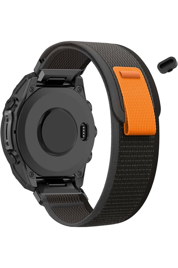 -Trail Loop Nylon 22mm Quick Fit Watchband Compatible with Garmin Fenix 8 47mm/Forerunner 965/970/Instinct 1/2/3 45mm Solar,Soft Adjustable Sport Strap for Fenix 7 Pro/7/6 Pro/6/5 plus/5