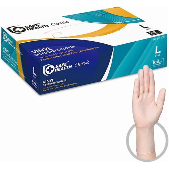 BDKWID-Vinyl Disposable Gloves, Food Grade, Latex Free, Powder Free, Clear, 3 Mil, Housework, Cleaning