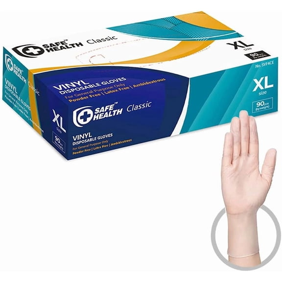 BDKWID-Vinyl Disposable Gloves, Food Grade, Latex Free, Powder Free, Clear, 3 Mil, Housework, Cleaning