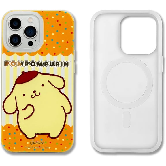 BDKWID-x Sanrio Case for iPhone 14 Pro | Compatible with MagSafe | 10ft Drop Tested | Pompompurin Goes Out