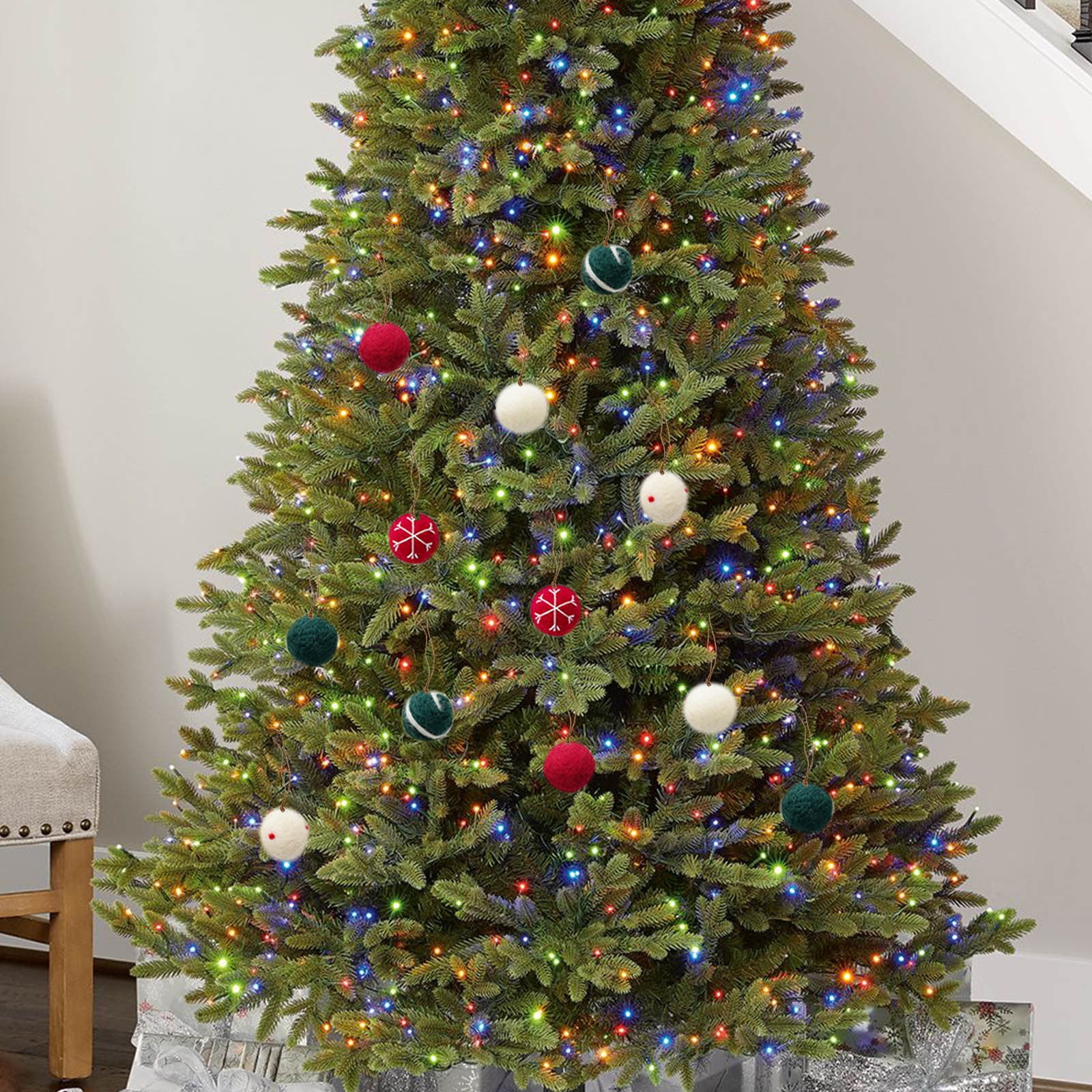 BDOCRH Christmas Wool Balls 24pcs Boxed Christmas Fans You Christmas