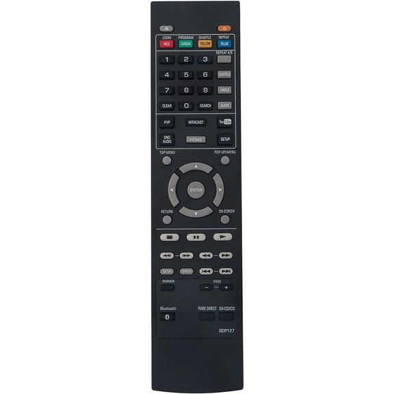 BDP127 New Replacement Remote fit for Yamaha Blu-ray Disc Player BD-S673 BDS477 BDS677 BDA1040