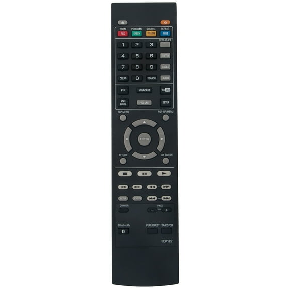 BDP127 Replaced Remote for Yamaha Blu-ray Player BD-S477 BD-S677 BD-A1040