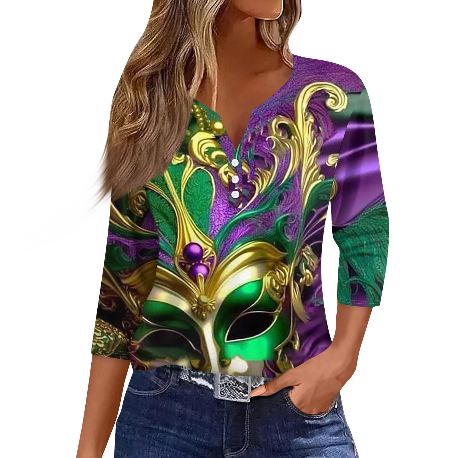 ladies mardi gras blouses