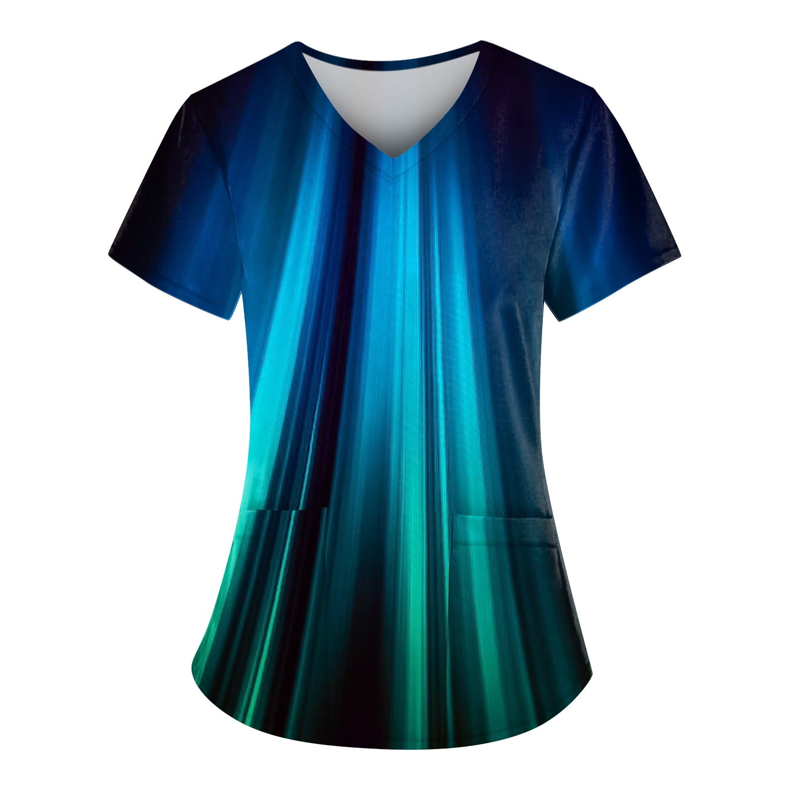 BDPORKAS Comfort Fit Stretch Women's Plus Size Vneck Scrub Top Fashion