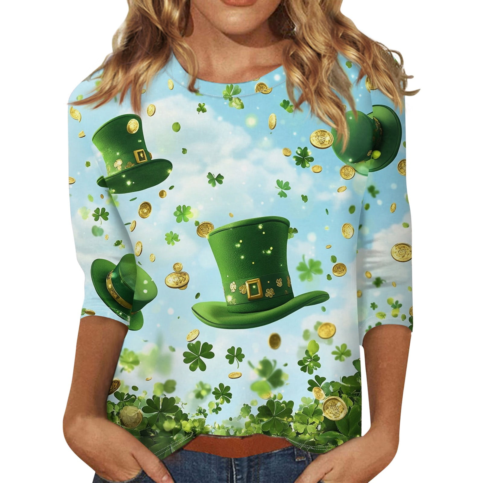 cheap patricks day tops women