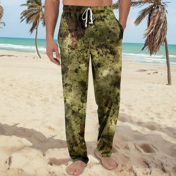 BDPORKAS Men's Comfy Pajama Pants Camouflage Stretch Sleepwear Lounge Pants with Pockets & Drawstring